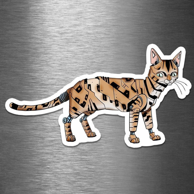 Bengal Cat Robot - Vinyl Sticker - Dan Pearce Sticker Shop