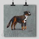 Bernese Mountain Dog Robot Dog Fine Art Print Created - Dan Pearce Sticker Shop