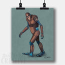 Bigfoot Sasquatch Robot Fine Art Print Created - Dan Pearce Sticker Shop