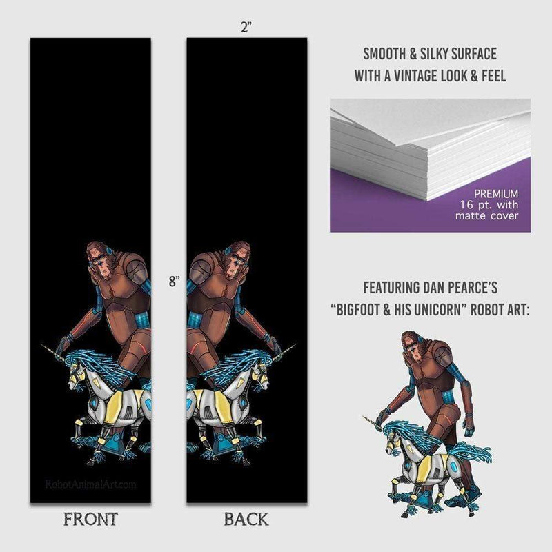 Bigfoot & Unicorn Robot - Premium Bookmark - Dan Pearce Sticker Shop