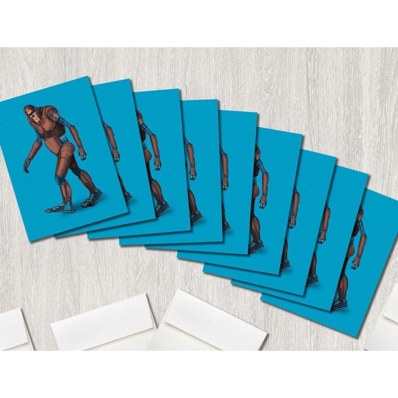 Bigfoot/Sasquatch Robot Premium Greeting Card(s) Featuring Art - Dan Pearce Sticker Shop