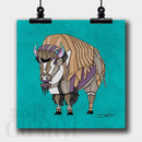 Bison Robot Fine Art Print Created - Dan Pearce Sticker Shop