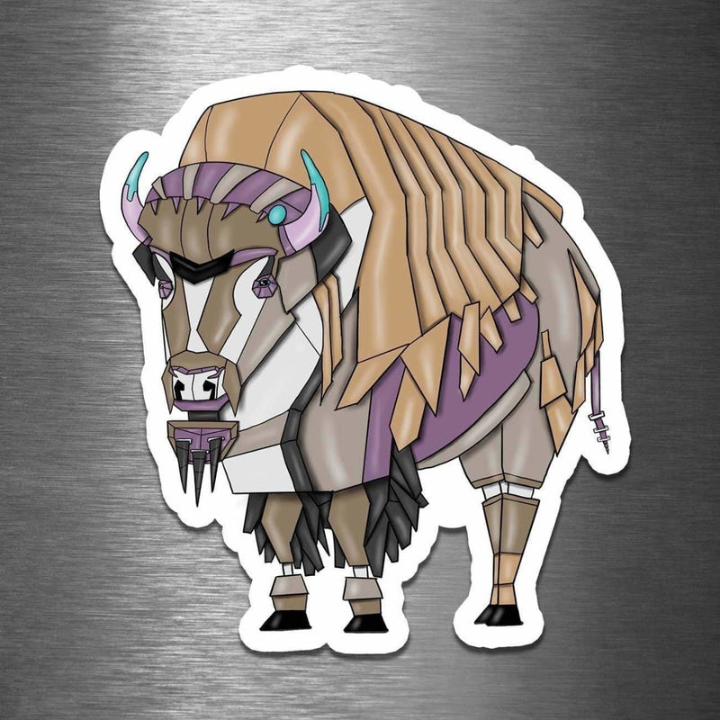 Bison/Buffalo Robot - Vinyl Sticker - Dan Pearce Sticker Shop