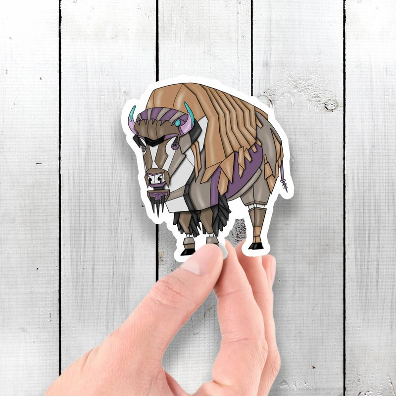 Bison/Buffalo Robot - Vinyl Sticker - Dan Pearce Sticker Shop