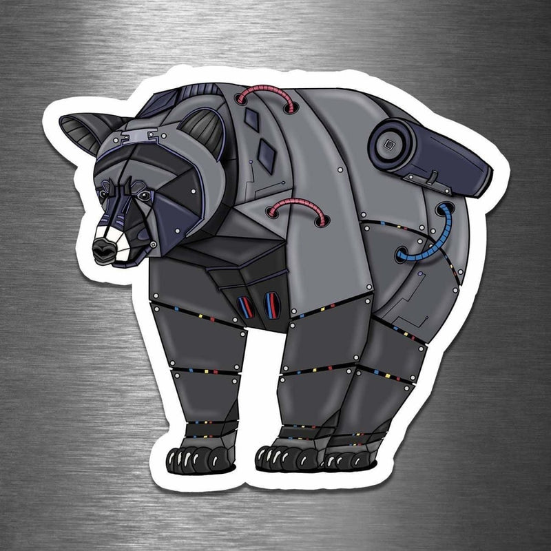 Black Bear Robot - Vinyl Sticker - Dan Pearce Sticker Shop