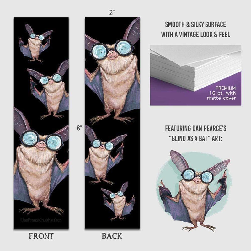 Blind as a Bat - Premium Bookmark - Dan Pearce Sticker Shop