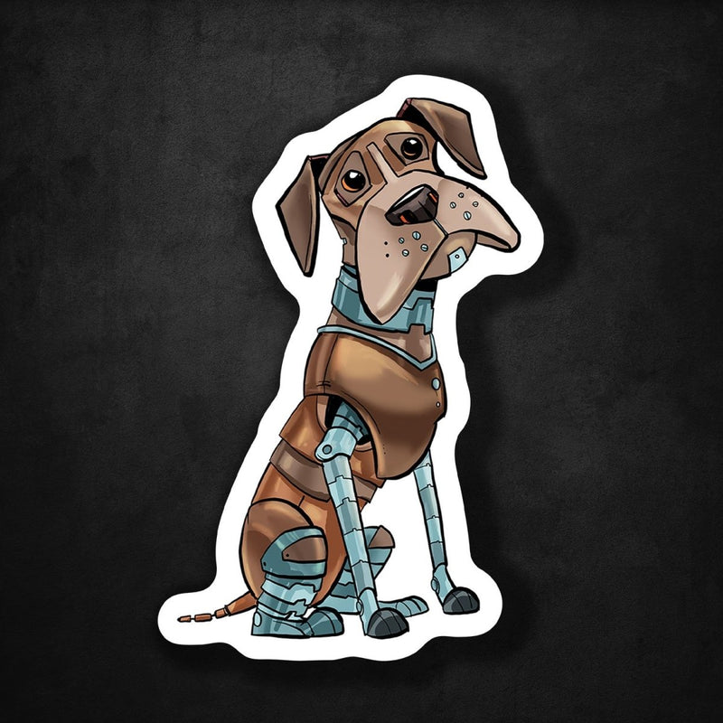 Boxer Dog Robot - Premium Sticker - Dan Pearce Sticker Shop