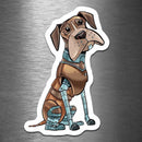 Boxer Dog Robot - Vinyl Sticker - Dan Pearce Sticker Shop