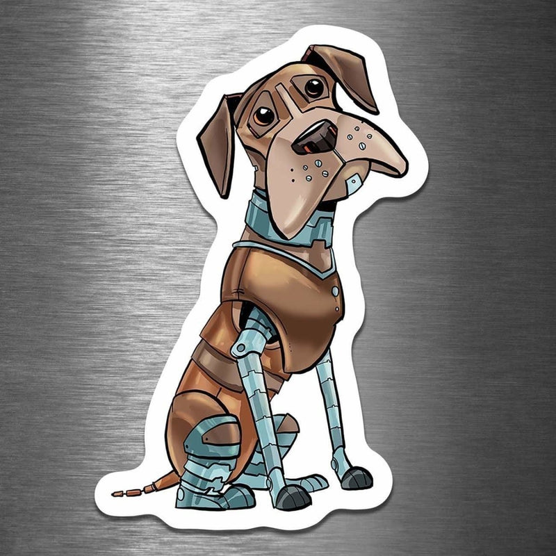 Boxer Dog Robot - Vinyl Sticker - Dan Pearce Sticker Shop