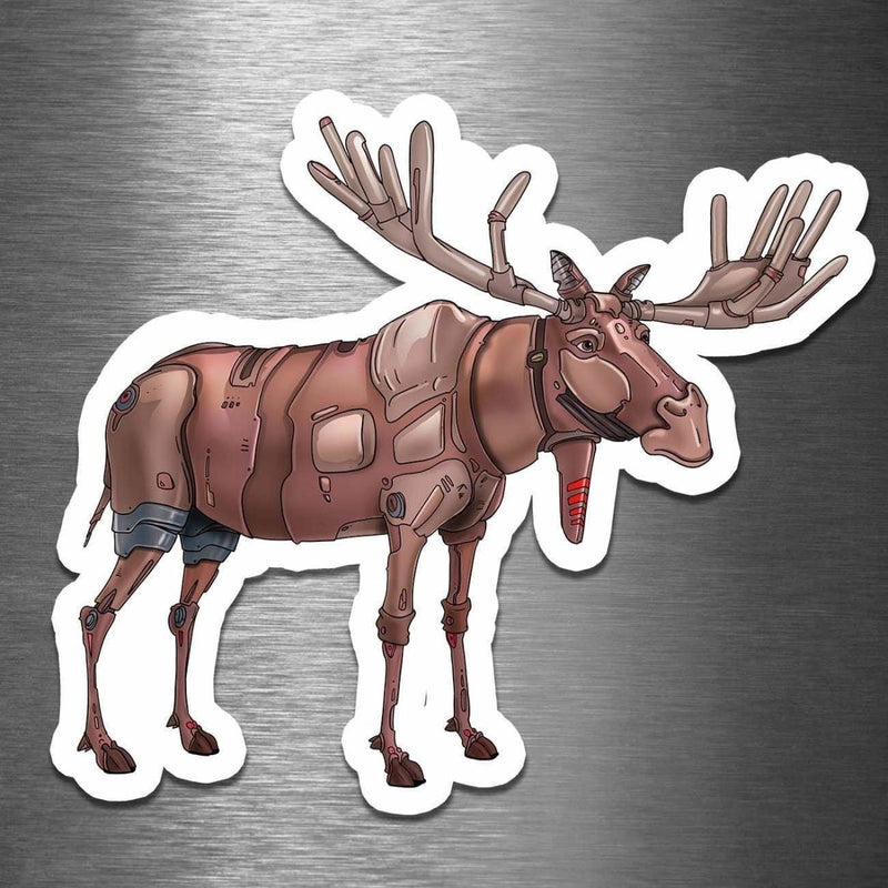 Bull Moose Robot - Vinyl Sticker - Dan Pearce Sticker Shop
