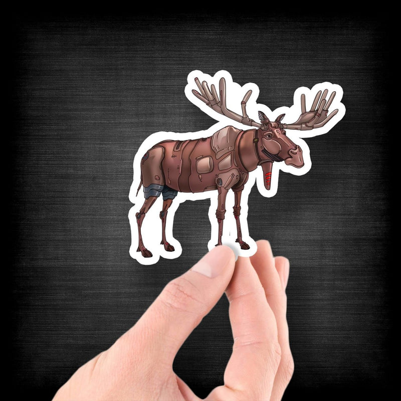 Bull Moose Robot - Vinyl Sticker - Dan Pearce Sticker Shop