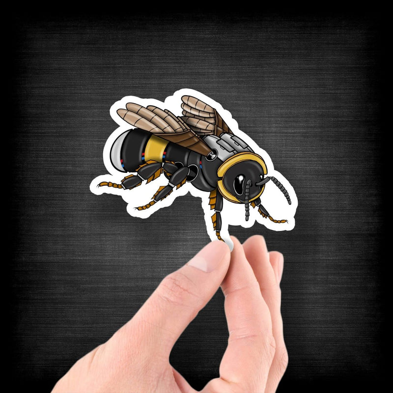 Bumblebee Robot - Vinyl Sticker - Dan Pearce Sticker Shop