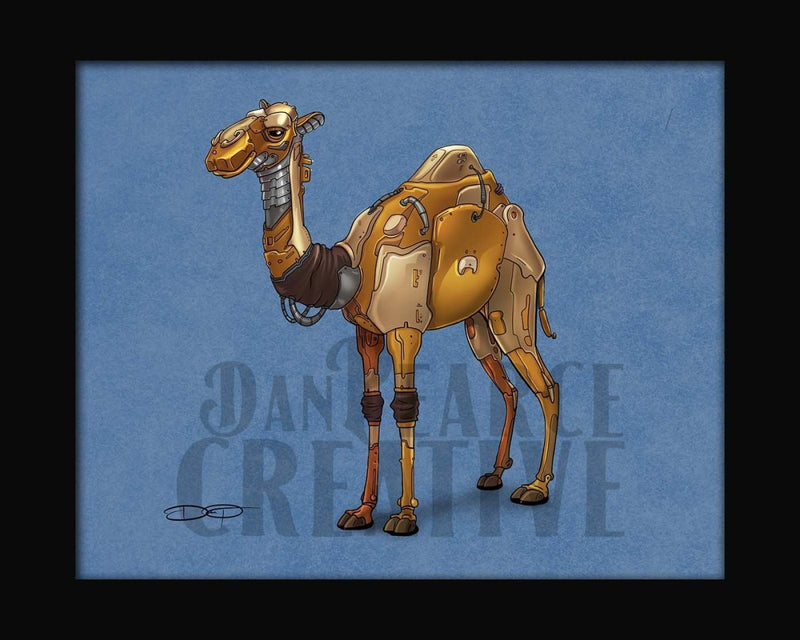 Camel Robot Fine Art Print Created - Dan Pearce Sticker Shop