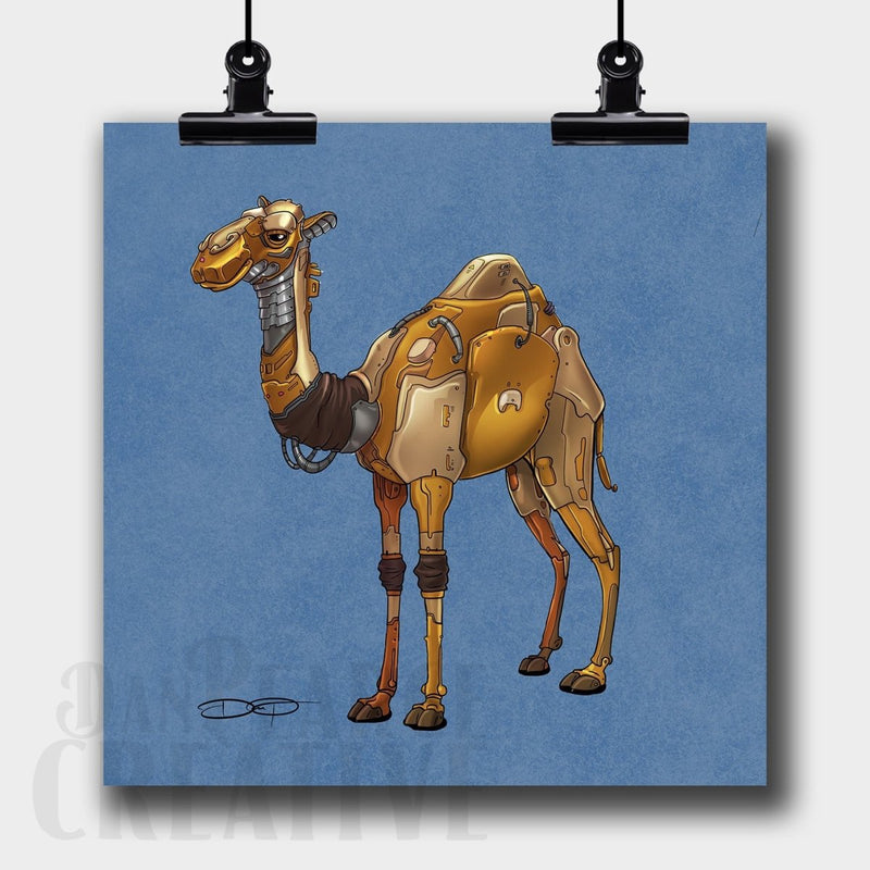 Camel Robot Fine Art Print Created - Dan Pearce Sticker Shop