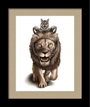 "Cat Riding the Lion" Art Print - Dan Pearce Sticker Shop