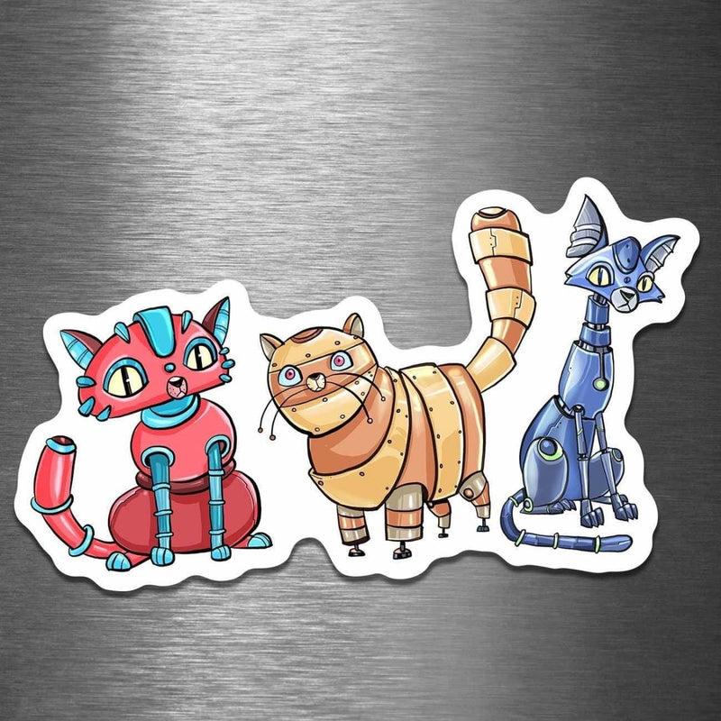 CATS! Robots - Vinyl Sticker - Dan Pearce Sticker Shop