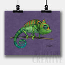 Chameleon Robot Fine Art Print Created - Dan Pearce Sticker Shop