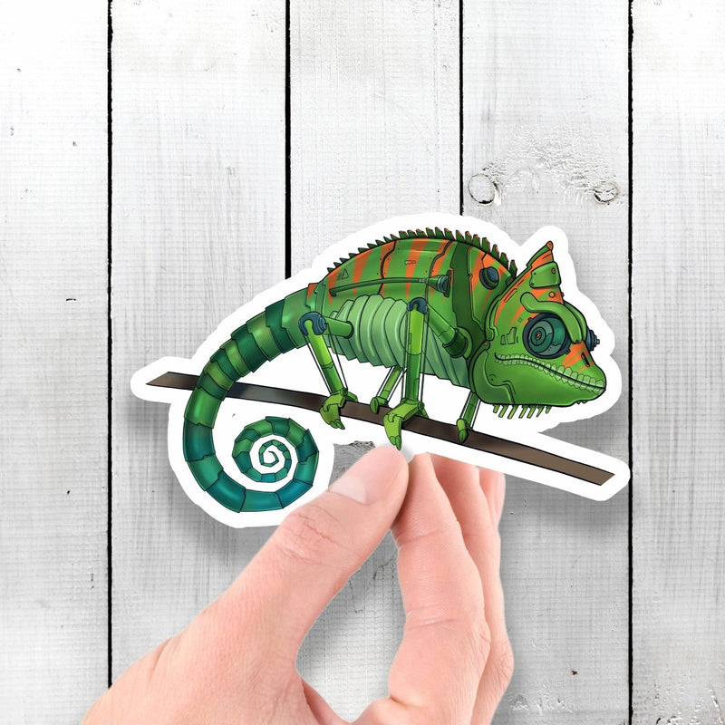 Chameleon Robot - Vinyl Sticker - Dan Pearce Sticker Shop
