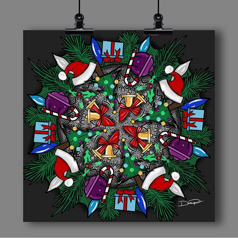 Christmas "Mandala" Art Print - Dan Pearce Sticker Shop