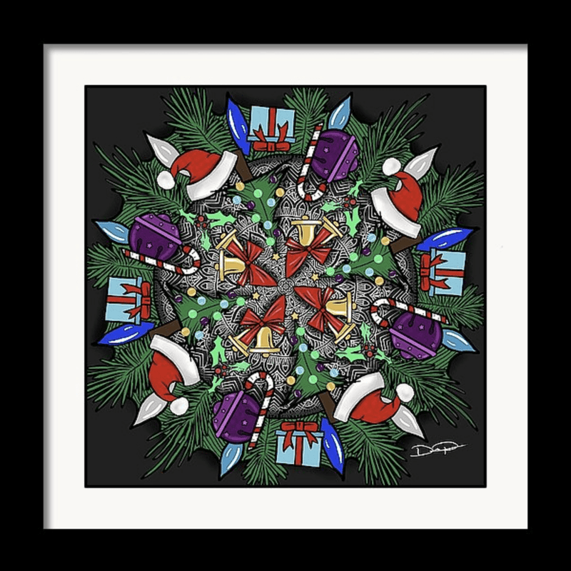 Christmas "Mandala" Art Print - Dan Pearce Sticker Shop