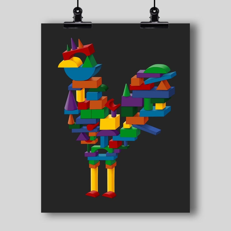 "Cock Block" Art Print - Dan Pearce Sticker Shop