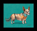 Corgi Robot Dog Fine Art Print Created - Dan Pearce Sticker Shop