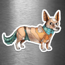 Corgi Robot - Vinyl Sticker - Dan Pearce Sticker Shop