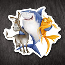 Dan Pearce Sticker Shop Premium Vinyl Sticker 4" Shark's Best Friends (for People Who Enjoy Card Games) - Vinyl Sticker