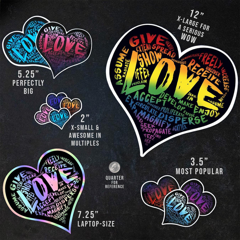 Dan Pearce Sticker Shop Premium Vinyl Sticker Official "LOVE" (Abstract Version) Vinyl Sticker