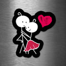 Dancing Lovers Stick Figure Art - Vinyl Sticker - Dan Pearce Sticker Shop