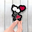 Dancing Lovers Stick Figure Art - Vinyl Sticker - Dan Pearce Sticker Shop