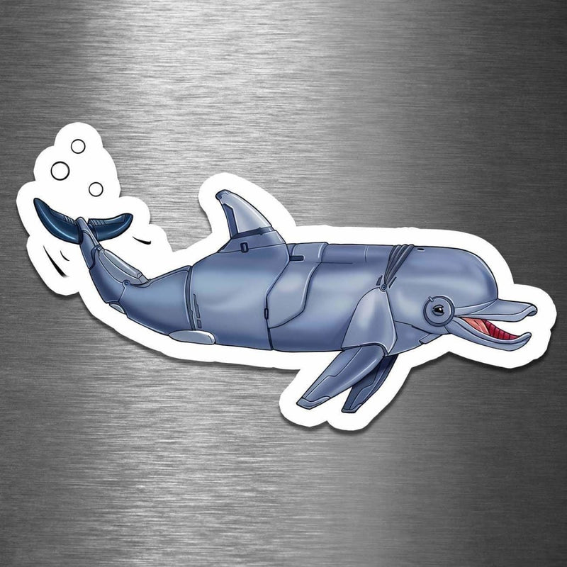 Dolphin Robot - Vinyl Sticker - Dan Pearce Sticker Shop