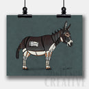 Donkey Robot Fine Art Print Created - Dan Pearce Sticker Shop