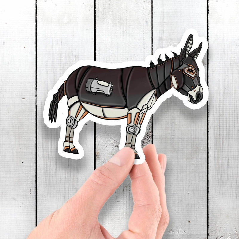 Donkey Robot - Vinyl Sticker - Dan Pearce Sticker Shop