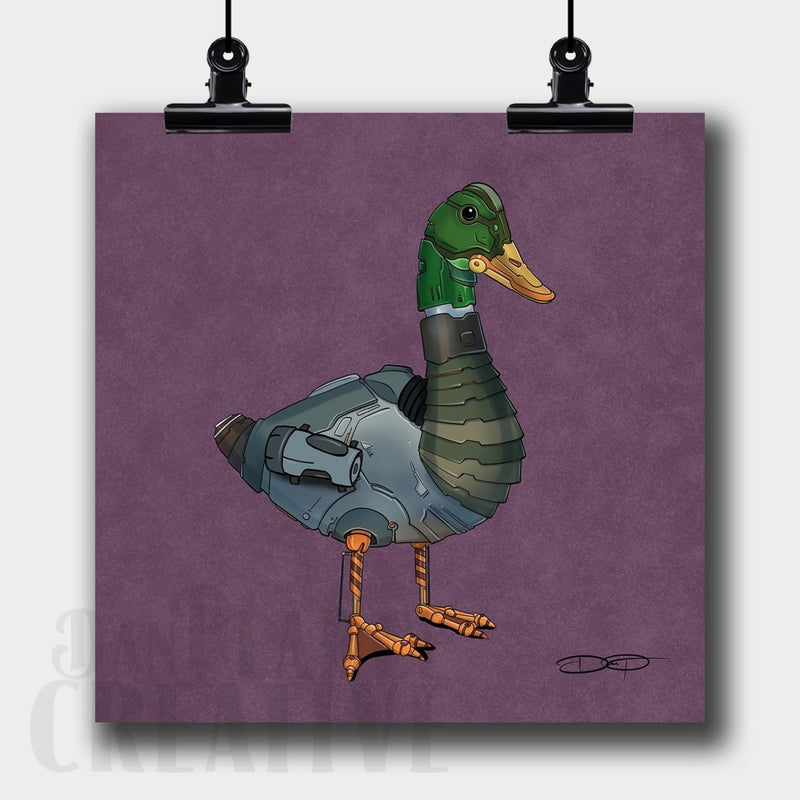 Duck Robot Fine Art Print - Dan Pearce Sticker Shop