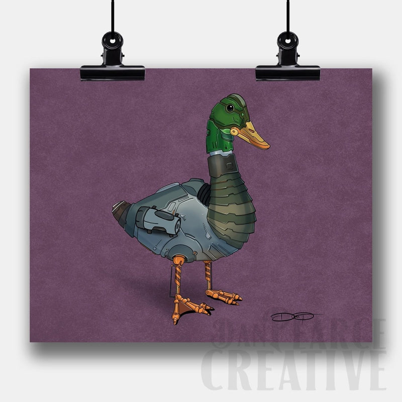 Duck Robot Fine Art Print - Dan Pearce Sticker Shop