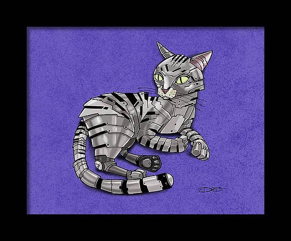 "Egyptian Mau" Robot Cat Fine Art Print - Dan Pearce Sticker Shop