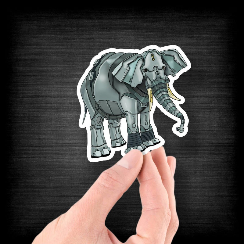 Elephant Robot - Vinyl Sticker - Dan Pearce Sticker Shop