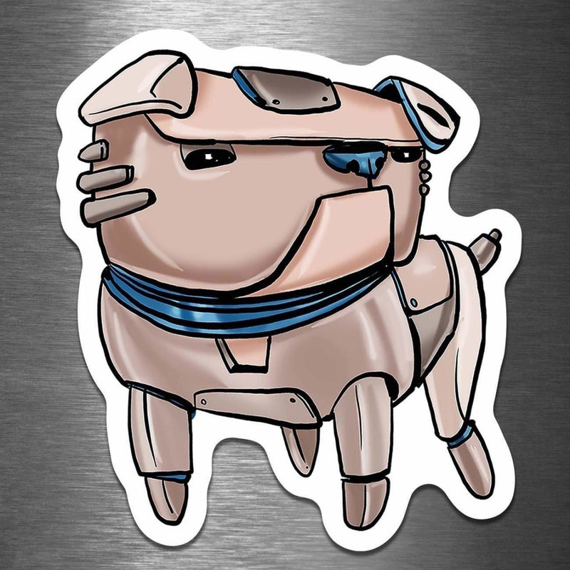 English Bulldog Robot - Vinyl Sticker - Dan Pearce Sticker Shop