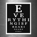 Eye Chart EVERYTHING IS FREAKING AWESOME - Vinyl Sticker - Dan Pearce Sticker Shop
