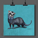 Ferret Robot Fine Art Print - Dan Pearce Sticker Shop