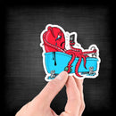 Forlorn Octopus - Vinyl Sticker - Dan Pearce Sticker Shop