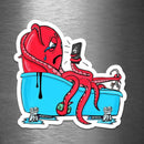 Forlorn Octopus - Vinyl Sticker - Dan Pearce Sticker Shop