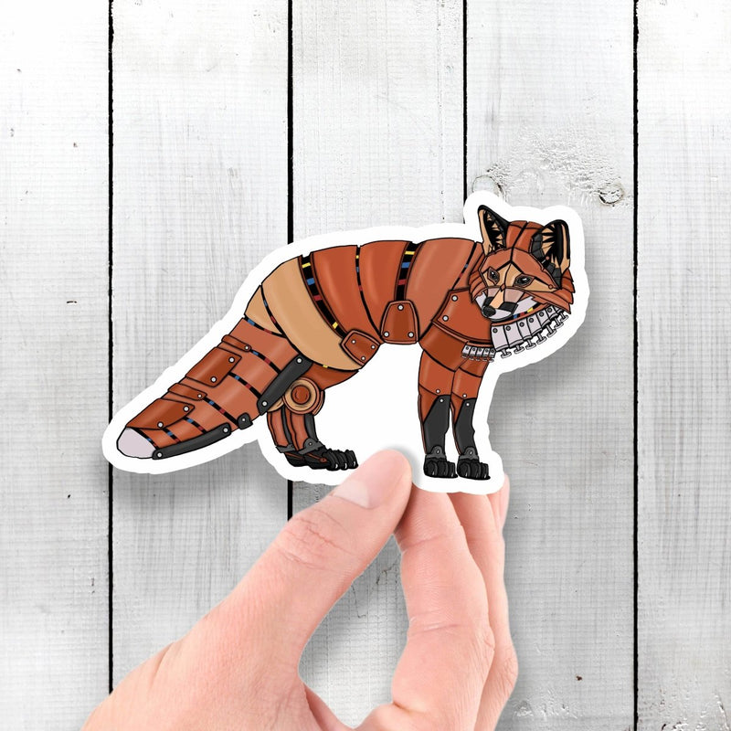 Fox Robot - Vinyl Sticker - Dan Pearce Sticker Shop