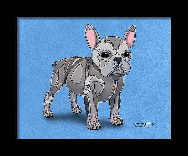 French Bulldog Robot Dog Fine Art Print - Dan Pearce Sticker Shop