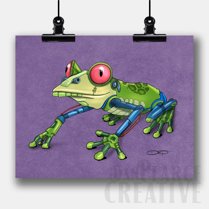 Frog Robot Fine Art Print - Dan Pearce Sticker Shop