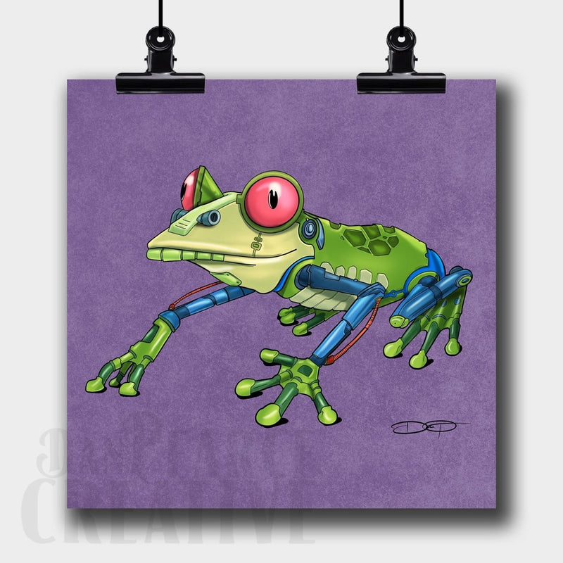 Frog Robot Fine Art Print - Dan Pearce Sticker Shop