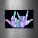 "Fuck You - I Love You" - Hologram Sticker - Dan Pearce Sticker Shop