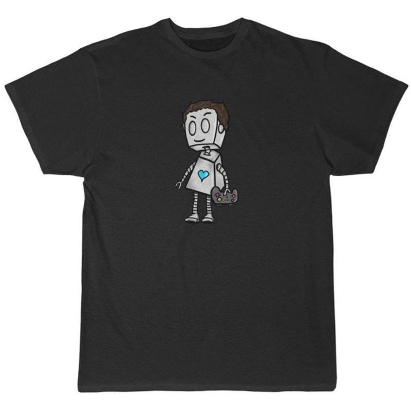 Gamer Adorable Robot Premium Black T-Shirt - Dan Pearce Sticker Shop