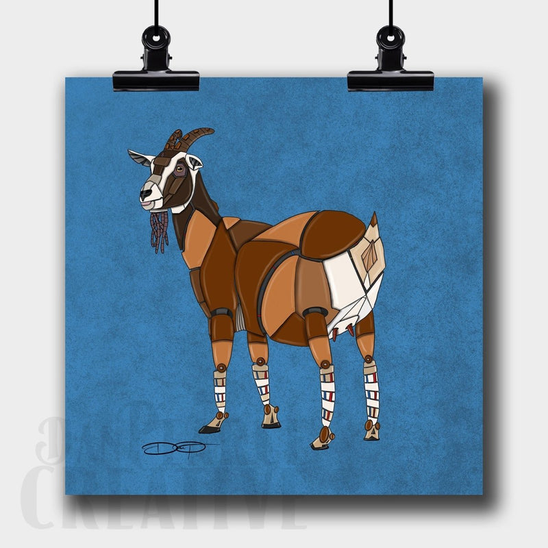 Goat Robot Fine Art Print - Dan Pearce Sticker Shop